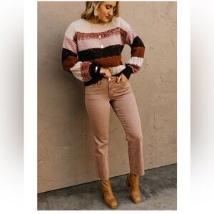 Brown and pink sweater